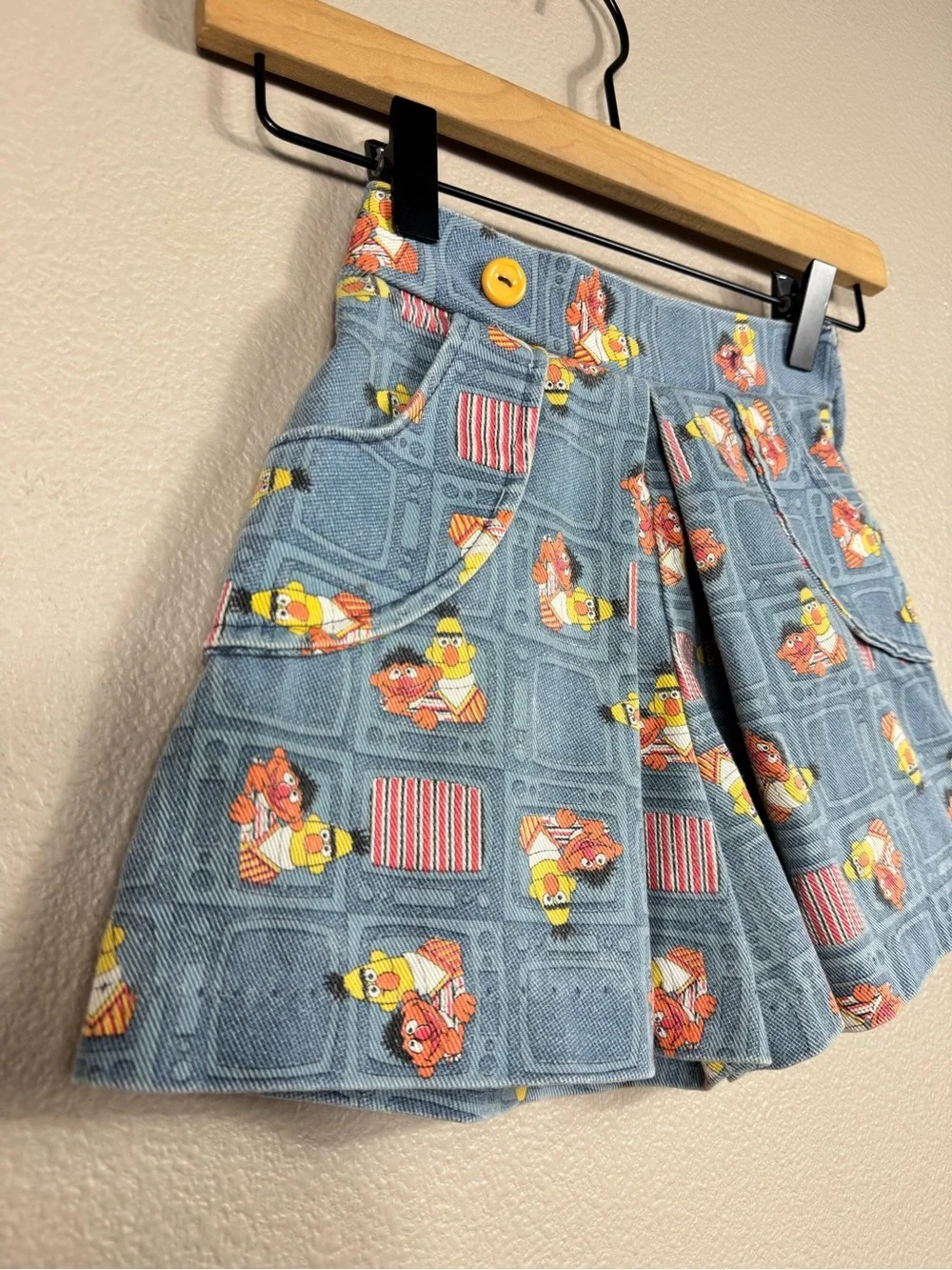 Vintage Sesame Street JcPenney Bert Ernie shorts skort girls 6 E